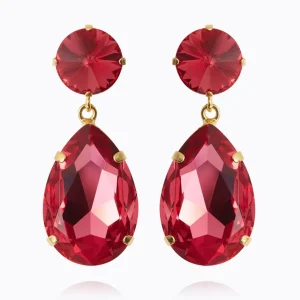 CAROLINE SVEDBOM ØREDOBBER PERFECT DROP MULBERRY RED