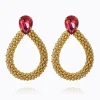 CAROLINE SVEDBOM ØREDOBBER CLASSIC ROPE MULBERRY RED