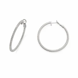 DIAMANT ØRERINGER 0,96CT HVITTGULL