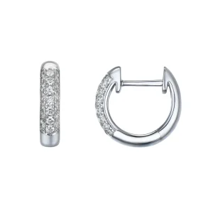 DIAMANT ØRERINGER 0,32CT PAVE