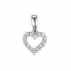 DIAMANTHJERTE ANHENG HVITTGULL 0,09CT