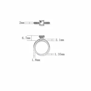 DIAMANTRING HELLMAN 1,74CT TW.SI CUSHION CUT
