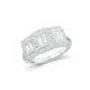 DIAMANTRING HVITTGULL HELLMAN BRILLIANT AND BAGUETTE