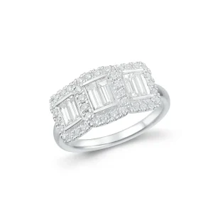 DIAMANTRING HVITTGULL HELLMAN BRILLIANT AND BAGUETTE