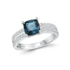 DIAMANTRING HVITTGULL MED TOPAS