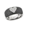 DIAMANTRING WHITE HEART & BLACK