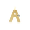 DULONG ANHENG LETTER GULTGULL MED DIAMANT