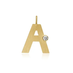 DULONG ANHENG LETTER GULTGULL MED DIAMANT