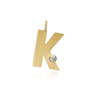 DULONG ANHENG LETTER GULTGULL MED DIAMANT