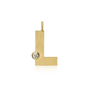 DULONG ANHENG LETTER GULTGULL MED DIAMANT