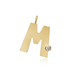 DULONG ANHENG LETTER GULTGULL MED DIAMANT