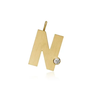 DULONG ANHENG LETTER GULTGULL MED DIAMANT