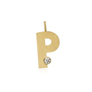 DULONG ANHENG LETTER GULTGULL MED DIAMANT