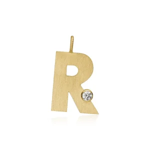 DULONG ANHENG LETTER GULTGULL MED DIAMANT