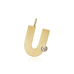 DULONG ANHENG LETTER GULTGULL MED DIAMANT
