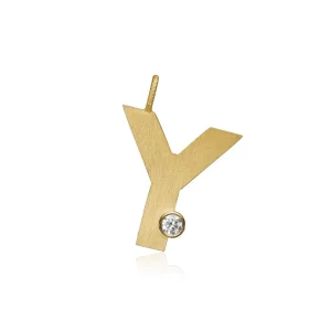 DULONG ANHENG LETTER GULTGULL MED DIAMANT