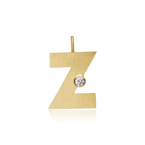 DULONG ANHENG LETTER GULTGULL MED DIAMANT