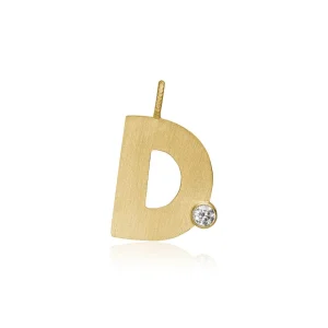 DULONG ANHENG LETTER GULTGULL MED DIAMANT