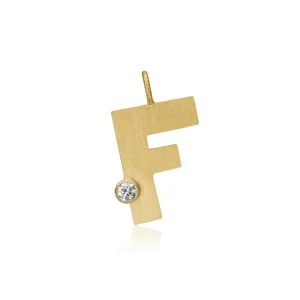 DULONG ANHENG LETTER GULTGULL MED DIAMANT