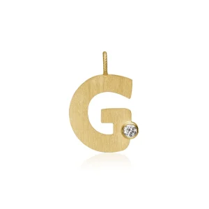DULONG ANHENG LETTER GULTGULL MED DIAMANT