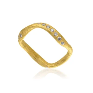 DULONG RING VEGA GULTGULL MED DIAMANTER