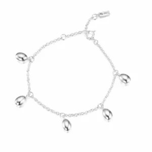 EFVA ATTLING ARMBÅND LOVE BEADS PLAIN SØLV