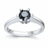 ENSTENS DIAMANTRING MED SORT DIAMANT 1,08CT