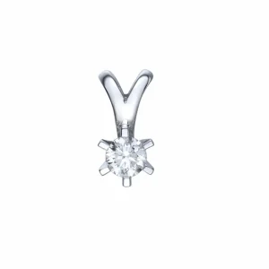 ENSTENSANHENG HVITTGULL DIAMANT 0.40CT TW.SI
