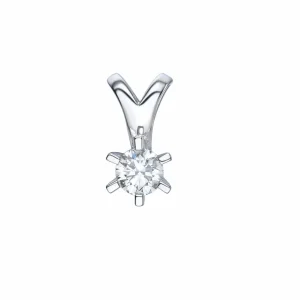 ENSTENSANHENG HVITTGULL DIAMANT 0.30 CT TW.SI