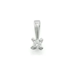 ENSTENSANHENG HVITTGULL DIAMANT 0.05 CT TW.SI
