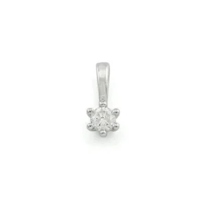 ENSTENSANHENG HVITTGULL DIAMANT 0.15 CT TW.SI