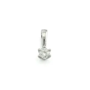 ENSTENSANHENG HVITTGULL DIAMANT 0.10 CT TW.SI