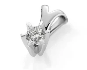 ENSTENSANHENG HVITTGULL DIAMANT 0.20 ct Tw.si