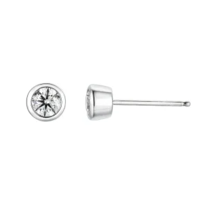 ENSTENSØREDOBBER BEZEL HVITTGULL DIAMANT 0.50CT TW.SI