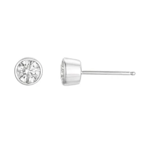 ENSTENSØREDOBBER BEZEL HVITTGULL DIAMANT 0.80CT TW.SI