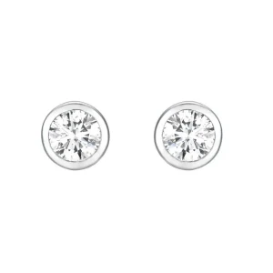ENSTENSØREDOBBER BEZEL HVITTGULL DIAMANT 0.20CT TW.SI