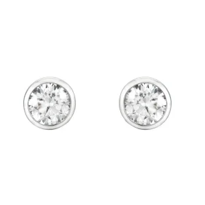 ENSTENSØREDOBBER BEZEL HVITTGULL DIAMANT 0.60CT TW.SI