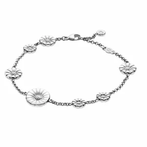 GEORG JENSEN ARMBÅND DAISY HVIT OG SØLV