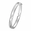 GEORG JENSEN ARMRING FUSION HVITTGULL MED DIAMANTER FULL PAVE