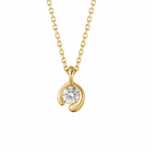 GEORG JENSEN ENSTENS HALSSKJEDE MERCY GULTGULL 0,10CT
