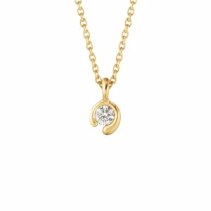 GEORG JENSEN ENSTENS HALSSKJEDE MERCY GULTGULL 0,05CT