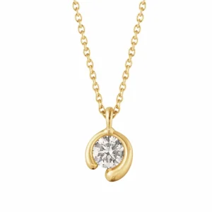GEORG JENSEN ENSTENS HALSSKJEDE MERCY GULTGULL 0,20CT