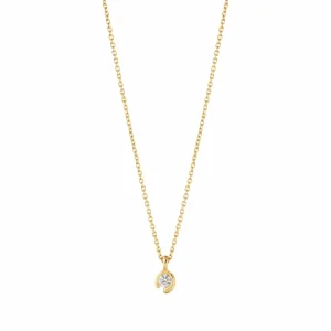 GEORG JENSEN ENSTENS HALSSKJEDE MERCY GULTGULL 0,05CT