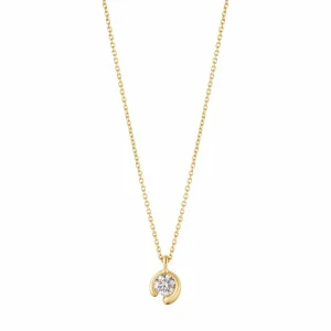 GEORG JENSEN ENSTENS HALSSKJEDE MERCY GULTGULL 0,20CT