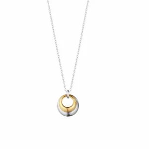 GEORG JENSEN HALSMYKKE CURVE SØLV & GULL