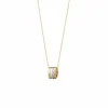 GEORG JENSEN HALSSMYKKE FUSION GULL MED DIAMANTER
