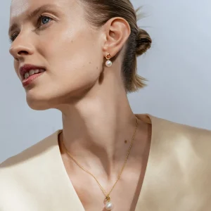 GEORG JENSEN HALSSMYKKE MAGIC MED PERLE OG DIAMANTER