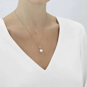 GEORG JENSEN HALSSMYKKE MAGIC MED PERLE OG DIAMANTER