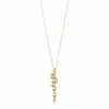 GEORG JENSEN KJEDE MED ANHENG MOONLIGHT GRAPES GULTGULL MED DIAMANTER