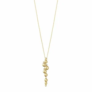 GEORG JENSEN KJEDE MED ANHENG MOONLIGHT GRAPES GULTGULL MED DIAMANTER